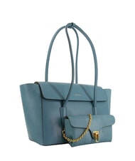 COCCINELLE DOUBLE BEAT Sac bandoulière en cuir avec pochette bleu arctique - Sacs pour Femme - 3