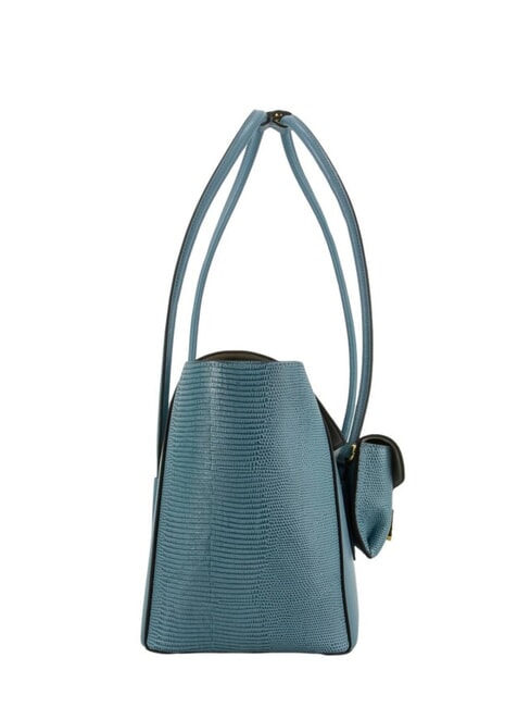 DOUBLE BEAT Sac bandoulière en cuir avec pochette bleu arctique - Sacs pour Femme