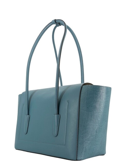 DOUBLE BEAT Sac bandoulière en cuir avec pochette bleu arctique - Sacs pour Femme
