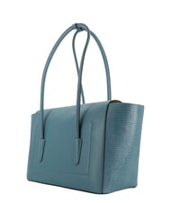 COCCINELLE DOUBLE BEAT Sac bandoulière en cuir avec pochette bleu arctique - Sacs pour Femme - 5