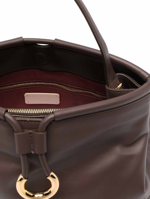 LISBET Sac à main en cuir avec bandoulière brunette - Sacs pour Femme
