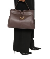 COCCINELLE LISBET Sac à main en cuir avec bandoulière brunette - Sacs pour Femme - 5