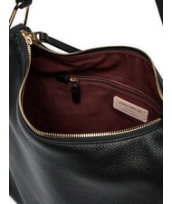 COCCINELLE MALORY Sac bandoulière en cuir martelé Noir - Sacs pour Femme - 4