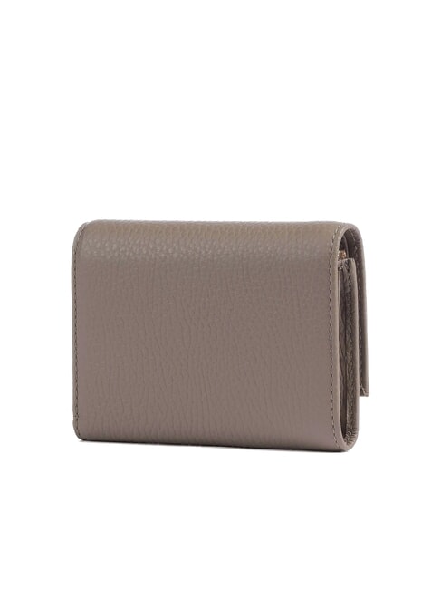 METALLIC SOFT  Petit portefeuille en cuir taupe chaud - Portefeuilles Femme