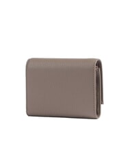 COCCINELLE METALLIC SOFT  Petit portefeuille en cuir taupe chaud - Portefeuilles Femme - 3