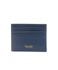BRACCIALINI BASIC Porte-cartes plat en cuir bleu - Portefeuilles Femme - 2