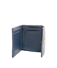 BRACCIALINI BASIC Petit portefeuille en cuir &agrave; rabat bleu - Portefeuilles Femme - 2