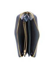 BRACCIALINI BASIC Portefeuille en cuir zipp&eacute; bleu - Portefeuilles Femme - 2