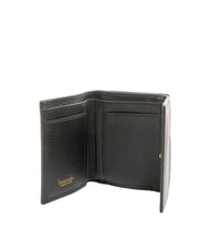 BRACCIALINI BASIC Portefeuille compact en cuir noir - Portefeuilles Femme - 2