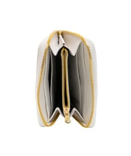 BRACCIALINI BASIC Petit portefeuille en cuir zipp&eacute; blanc - Portefeuilles Femme - 2