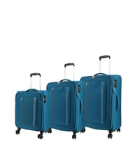 AMERICAN TOURISTER BLAZING RIDE Ensemble de 3 valises à roulettes + sac de voyage + 2 sacs à dos + 2 trousses de beauté turquoise/orange - Ensemble Valises - 2