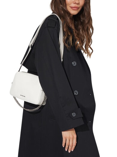 BRYANT Mini sac bandoulière en cuir blanc optique - Sacs pour Femme