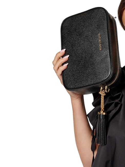 JET SET Mini sac bandoulière en cuir noir - Sacs pour Femme