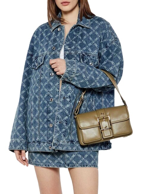 COLBY Sac bandoulière en cuir safari vert - Sacs pour Femme