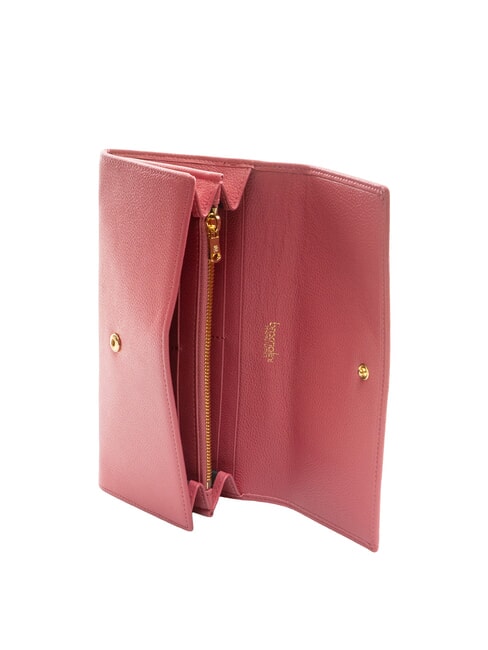 BASIC Portefeuille continental en cuir rouge - Portefeuilles Femme