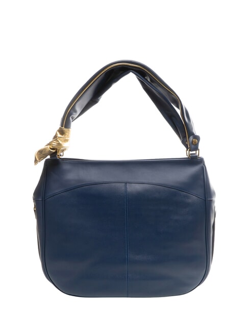 GRETA Sac à bandoulière en cuir bleu - Sacs pour Femme