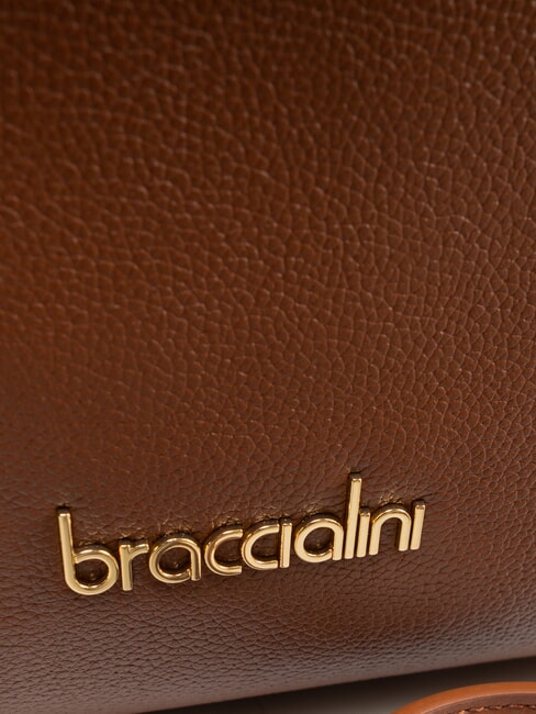 GRETA Sac cartable en cuir avec bandoulière marron - Sacs pour Femme