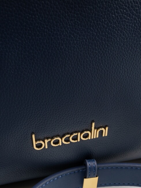 GRETA Sac cartable en cuir avec bandoulière bleu - Sacs pour Femme