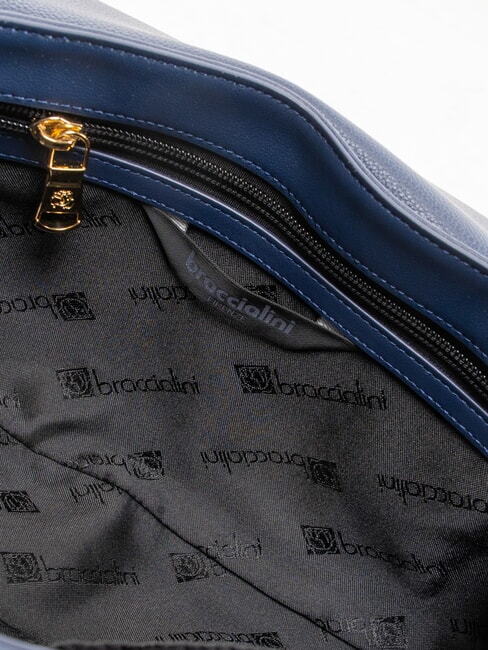 GRETA Sac à main en cuir avec bandoulière bleu - Sacs pour Femme