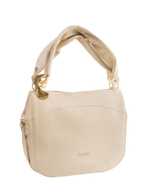GRETA Sac à bandoulière en cuir beige - Sacs pour Femme