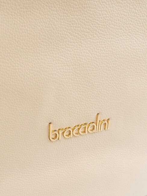 GRETA Sac à bandoulière en cuir beige - Sacs pour Femme