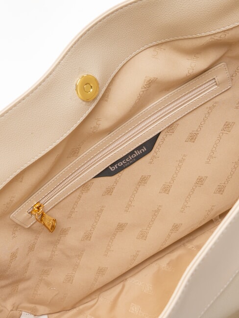 GRETA Sac à bandoulière en cuir beige - Sacs pour Femme