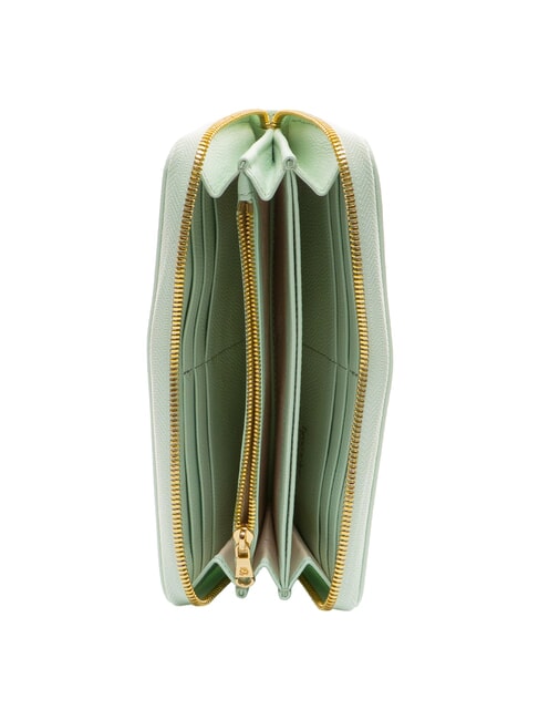 BASIC Portefeuille en cuir zipp&eacute; c&eacute;leste - Portefeuilles Femme