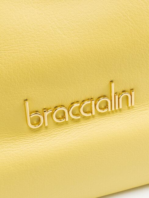 SOFIA Sac à main en cuir avec petites fleurs jaune - Sacs pour Femme