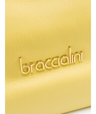 BRACCIALINI SOFIA Sac à main en cuir avec petites fleurs jaune - Sacs pour Femme - 3