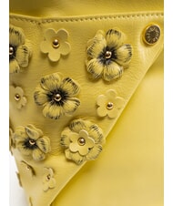 BRACCIALINI SOFIA Sac à main en cuir avec petites fleurs jaune - Sacs pour Femme - 4