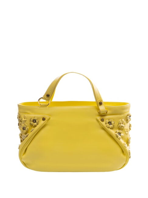 SOFIA Sac à main en cuir avec petites fleurs jaune - Sacs pour Femme