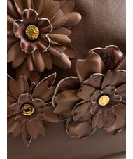 BRACCIALINI SARA Sac bandouli&egrave;re hobo en cuir &agrave; fleurs marron - Sacs pour Femme - 3