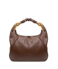 BRACCIALINI SARA Sac bandouli&egrave;re hobo en cuir &agrave; fleurs marron - Sacs pour Femme - 4