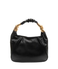 BRACCIALINI SARA Sac bandouli&egrave;re hobo en cuir &agrave; fleurs noir - Sacs pour Femme - 3