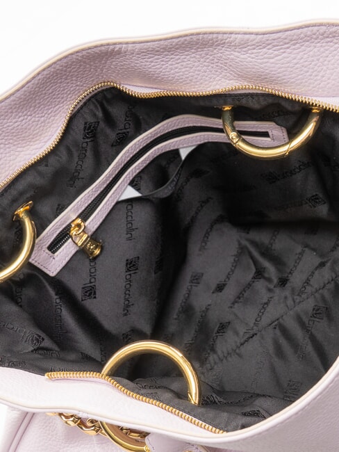 NORA Sac à main en cuir martelé lilas - Sacs pour Femme