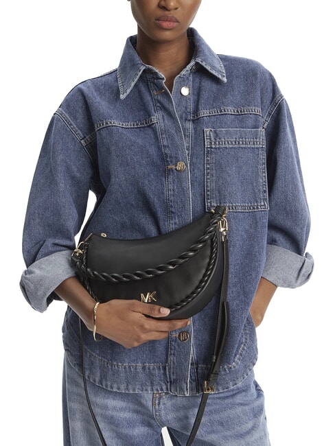 KYLA Sac bandoulière en cuir avec bandoulière noir - Sacs pour Femme