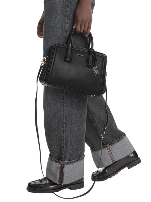 LAILA Sac à main en cuir avec bandoulière noir - Sacs pour Femme