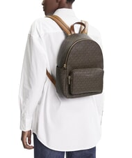 MICHAEL KORS TANNER Sac à dos imprimé du logo sur toute la surface brn/gland - Sacs pour Femme - 6
