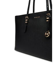 MICHAEL KORS QUINN sac de courses en cuir noir - Sacs pour Femme - 3