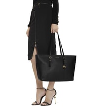 MICHAEL KORS QUINN sac de courses en cuir noir - Sacs pour Femme - 6