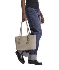 MICHAEL KORS QUINN Sac de courses imprimé avec logo intégral bouleau - Sacs pour Femme - 6