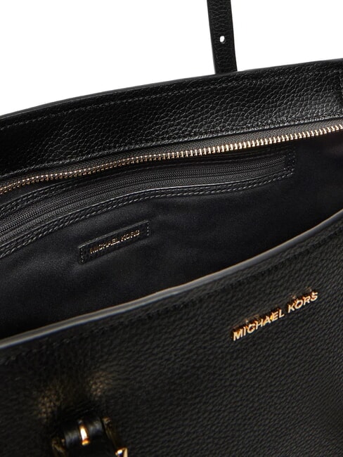 QUINN Sac cabas moyen en cuir noir - Sacs pour Femme