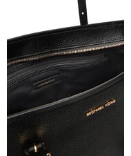 MICHAEL KORS QUINN Sac cabas moyen en cuir noir - Sacs pour Femme - 5