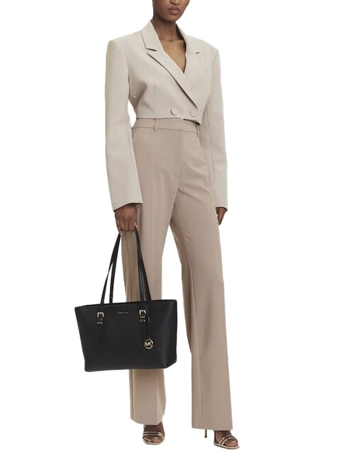 QUINN Sac cabas moyen en cuir noir - Sacs pour Femme