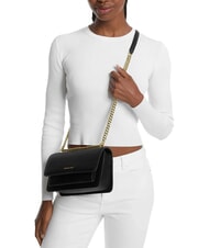 MICHAEL KORS CLAIRE Sac bandoulière en cuir, sac porté travers noir - Sacs pour Femme - 4