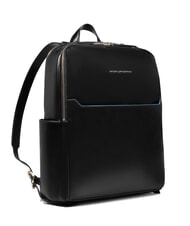 PIQUADRO BLUE SQUARE  Sac à dos pour ordinateur portable 14 pouces, en cuir - Sacs à dos pour ordinateur portable