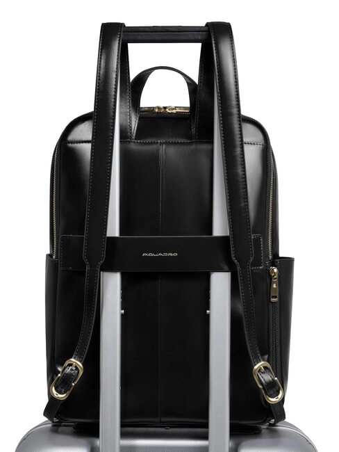 BLUE SQUARE  Sac à dos pour ordinateur portable 14 pouces, en cuir Noir - Sacs à dos pour ordinateur portable