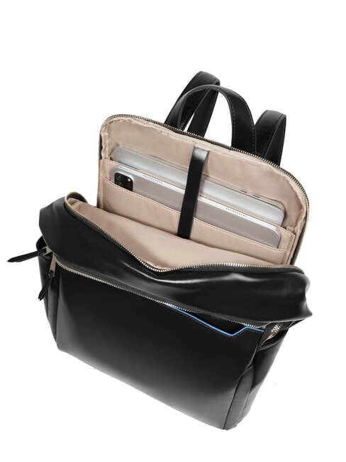 BLUE SQUARE  Sac à dos pour ordinateur portable 14 pouces, en cuir Noir - Sacs à dos pour ordinateur portable