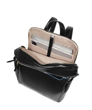 PIQUADRO BLUE SQUARE  Sac à dos pour ordinateur portable 14 pouces, en cuir Noir - Sacs à dos pour ordinateur portable - 5