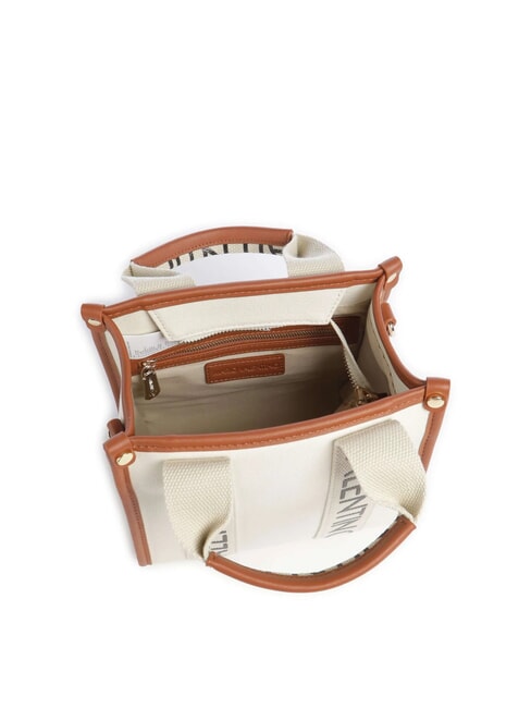 CANDLE Petit sac à main en toile naturel/cuir - Sacs pour Femme